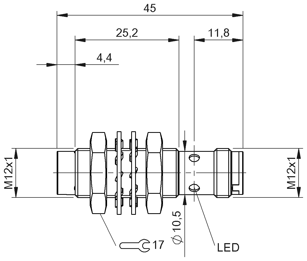 BES05KK - BES M12MC1-PSC12F-S04G (Endüktif yakınlık anahtarları) - Görsel 2