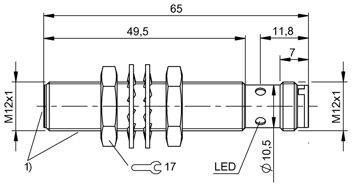 BES056A - BES M12EI-PSC40B-S04G-S03 (Endüktif ve tümüyle metal sensörler) - Görsel 2