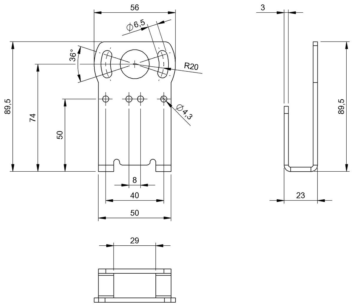 BAM02ZF - BAM MB-XO-032-B16-1-BS1 (Fotoelektrik sensörler için montaj braketi) - Görsel 2