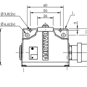 BNS051M - BNS 829-B04-K12-61-12-10-S90L (Değiştirilebilen kilit pimi üniteli mekanik çok konumlu limit sviçleri)
