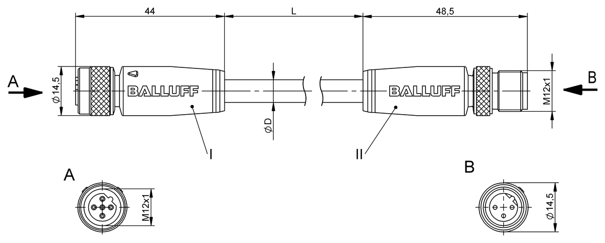 BCC0M1A - BCC M415-M413-3B-301-PS0350-100 (Çift uçlu kablo setleri) - Görsel 2