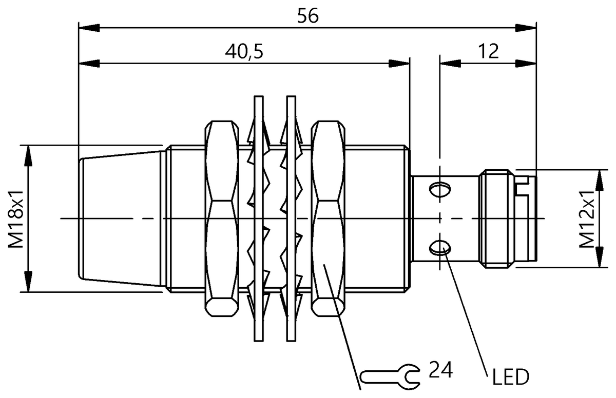 BES060W - BES M18ME-PSC12E-S04G-W31 (Endüktif Faktör 1 sensörler) - Görsel 2
