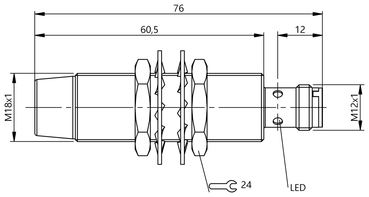 BES060C - BES M18MI-PSC12E-S04G-W30 (Endüktif Faktör 1 sensörler) - Görsel 2