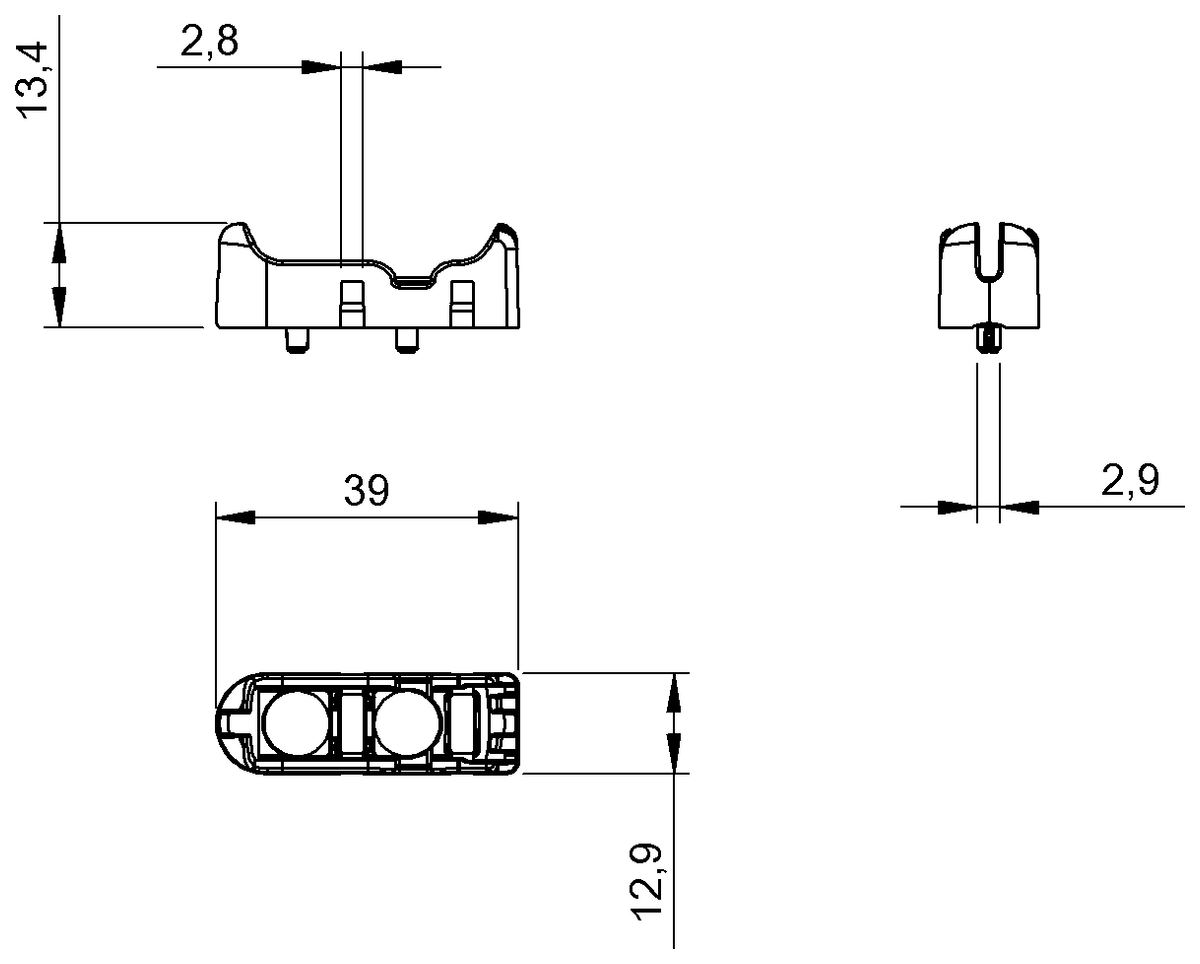 BAM02ZP - BAM MC-MF-046-203-A-C (Manyetik sensörler için montaj braketleri) - Görsel 2