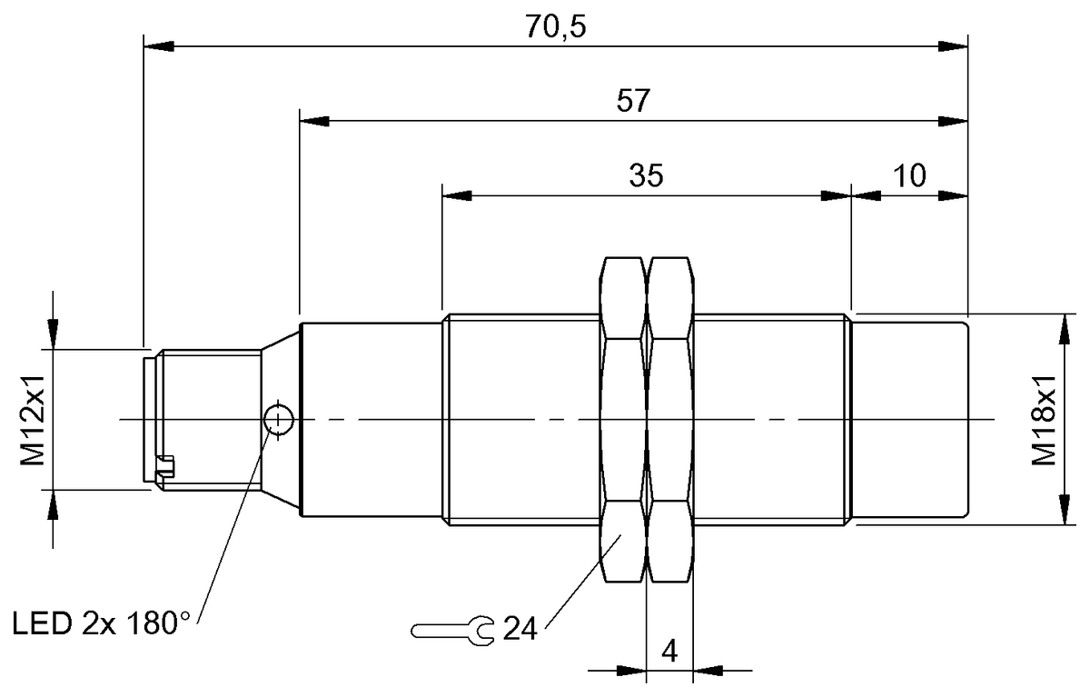 BES0575 - BES M18EN-PFC80F-S04G-D11 (Endüktif emniyet sensörleri) - Görsel 2