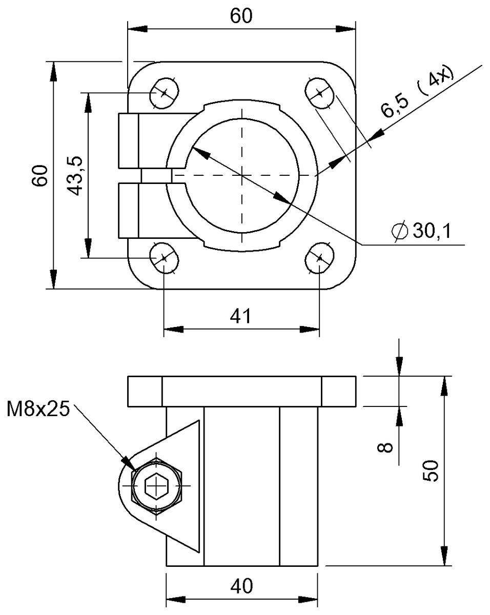 BAM033U - BMS CU-M-D30-E040-00 (Esnek Montaj Sistemi) - Görsel 2