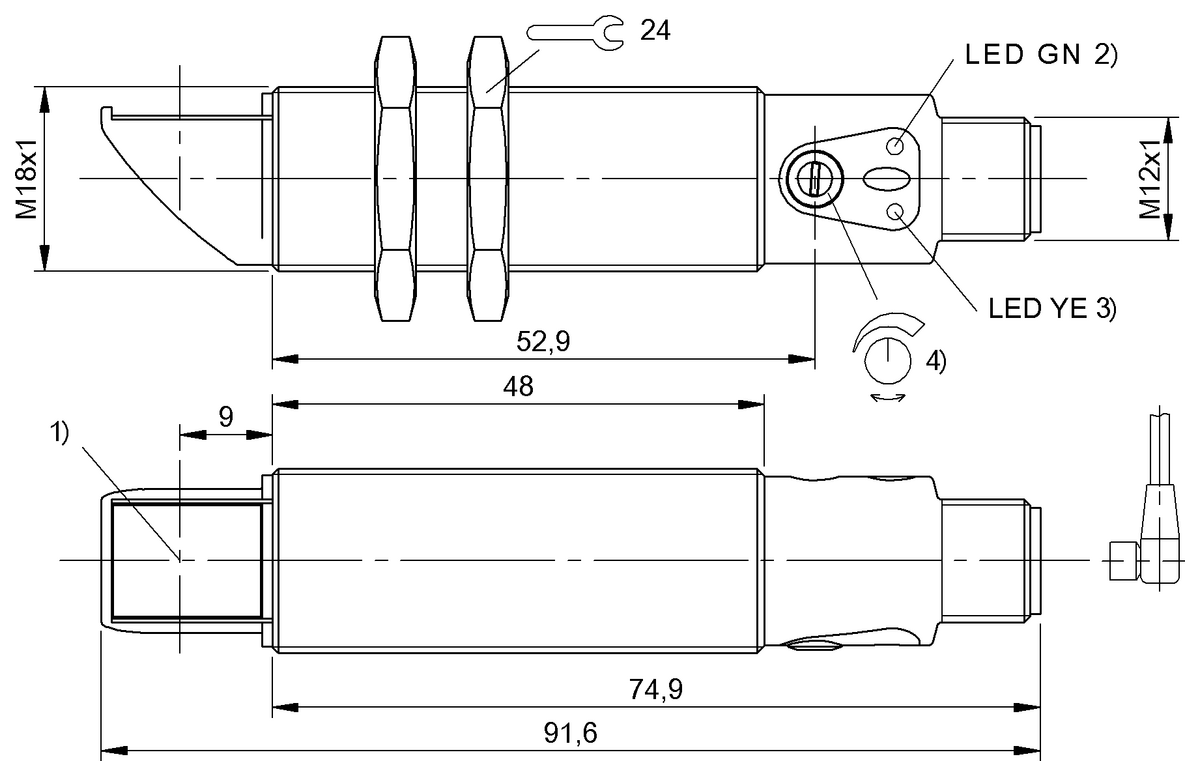 BOS026M - BOS 18MR-PA-RE20-S4 (Karşılıklı tip sensörler) - Görsel 2