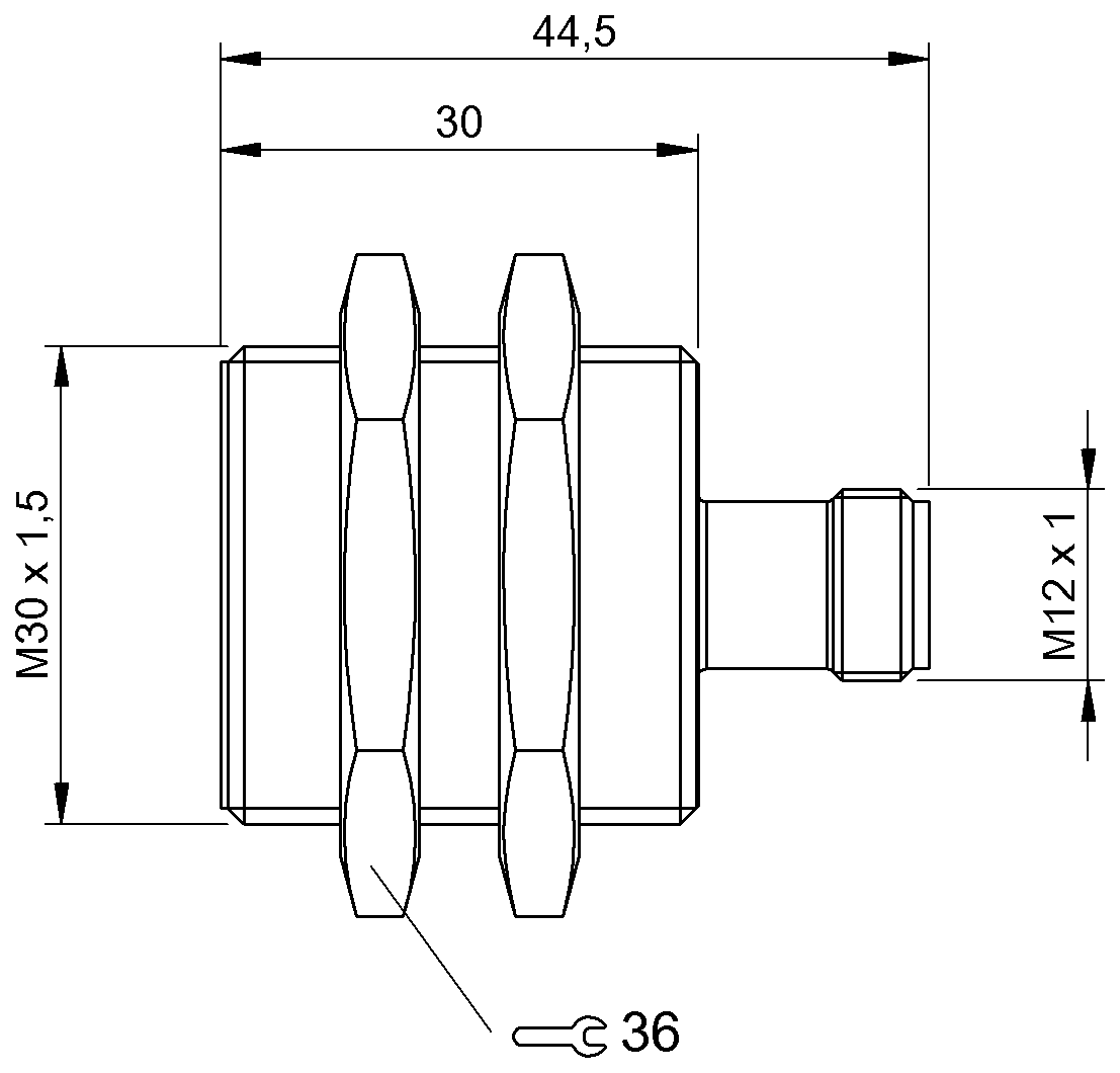 BAW005Y - BAW M30EE-ICD10B-S04G-L01 (Endüktif mesafe sensörleri) - Görsel 2