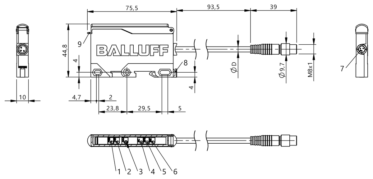 BAE00ZK - BAE SA-CS-025-PS-BP00,1-GS49 (Kapasitif sensör kafaları için amplifikatörler) - Görsel 2