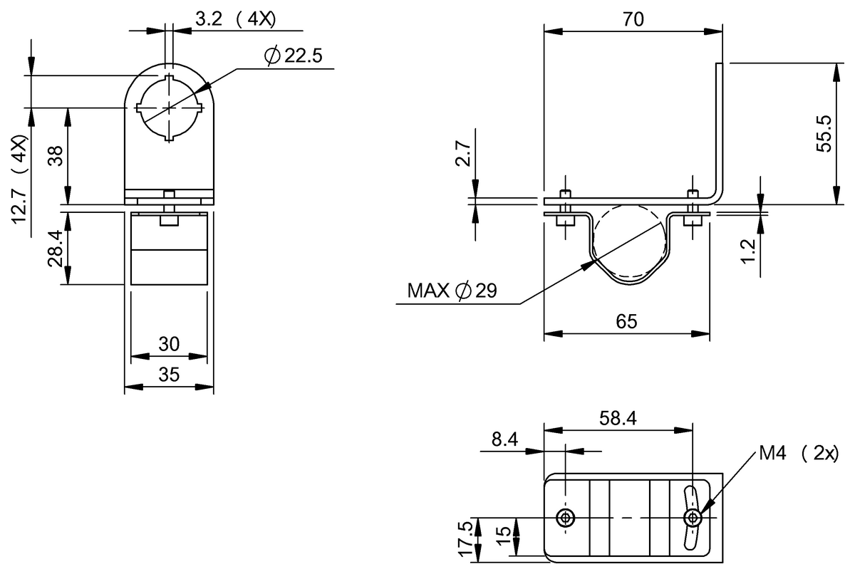 BAM0350 - BAM MB-NI-042-803-5 (İnsan Makine Arayüzleri için braketler) - Görsel 2