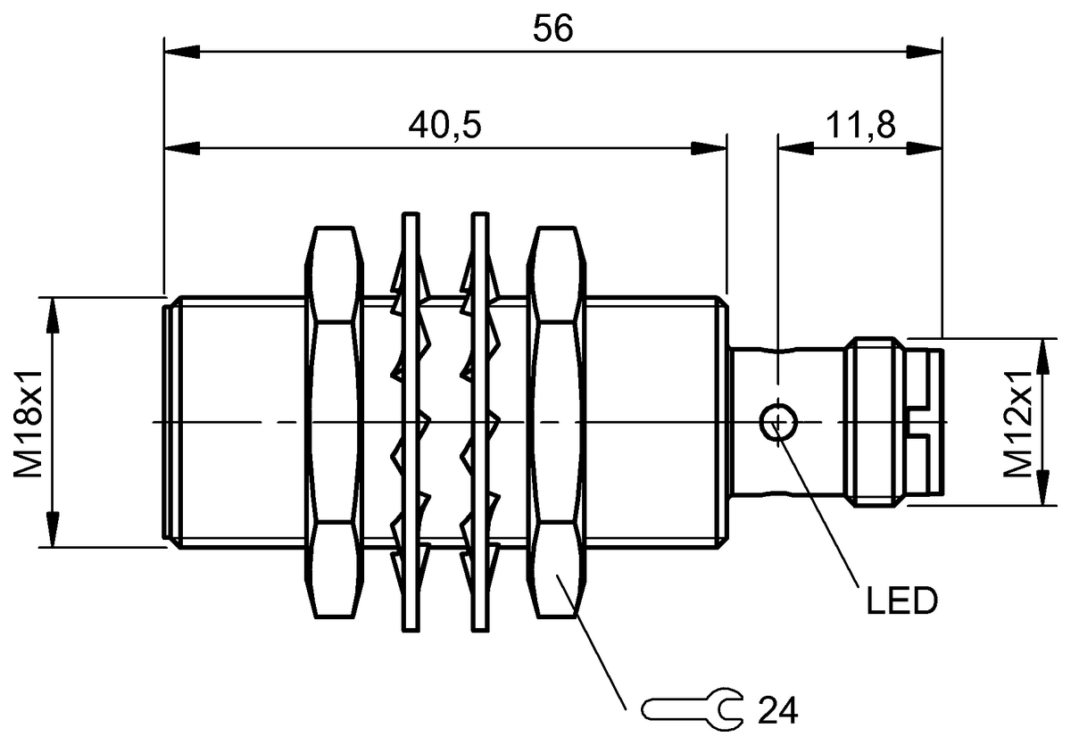 BES05NC - BES M18EG1-PSC80A-S04G-S02 (Endüktif Faktör 1 sensörler) - Görsel 2