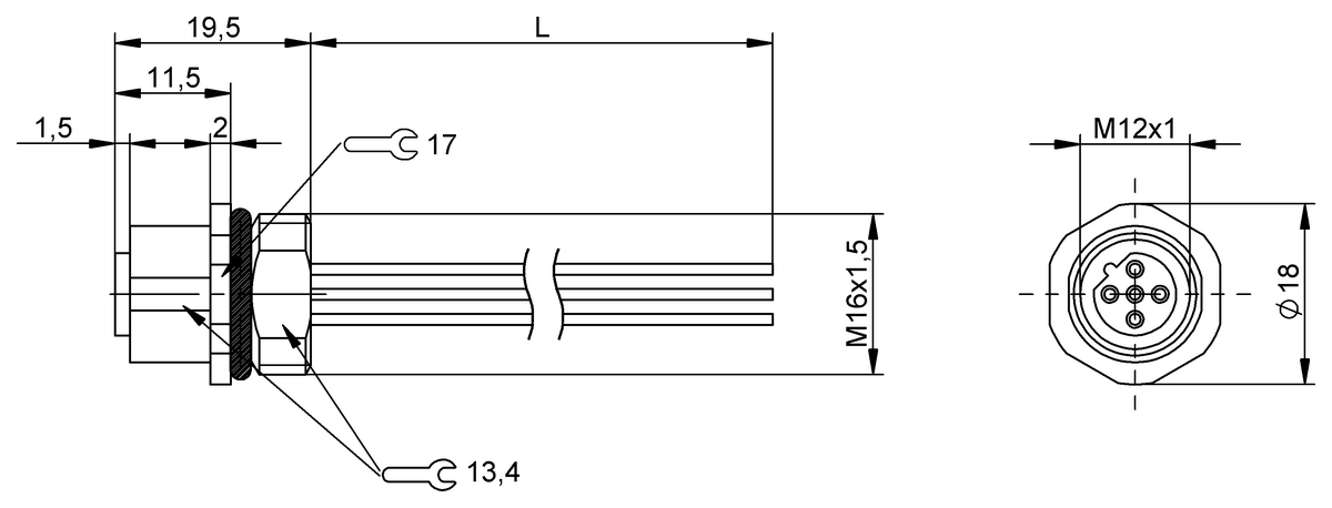 BCC0JZH - BCC M455-0000-1B-RM020-020 (Flanş konnektörleri) - Görsel 2
