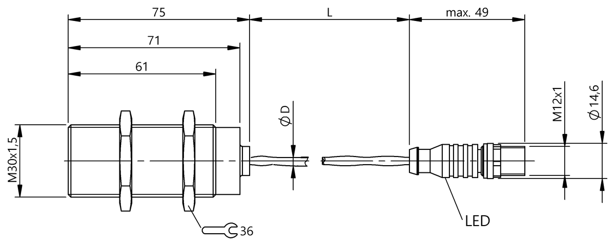 BES05N5 - BES M30N1-PSC10B-GT05-T (Yüksek sıcaklığa dayanıklı endüktif sensörler) - Görsel 2