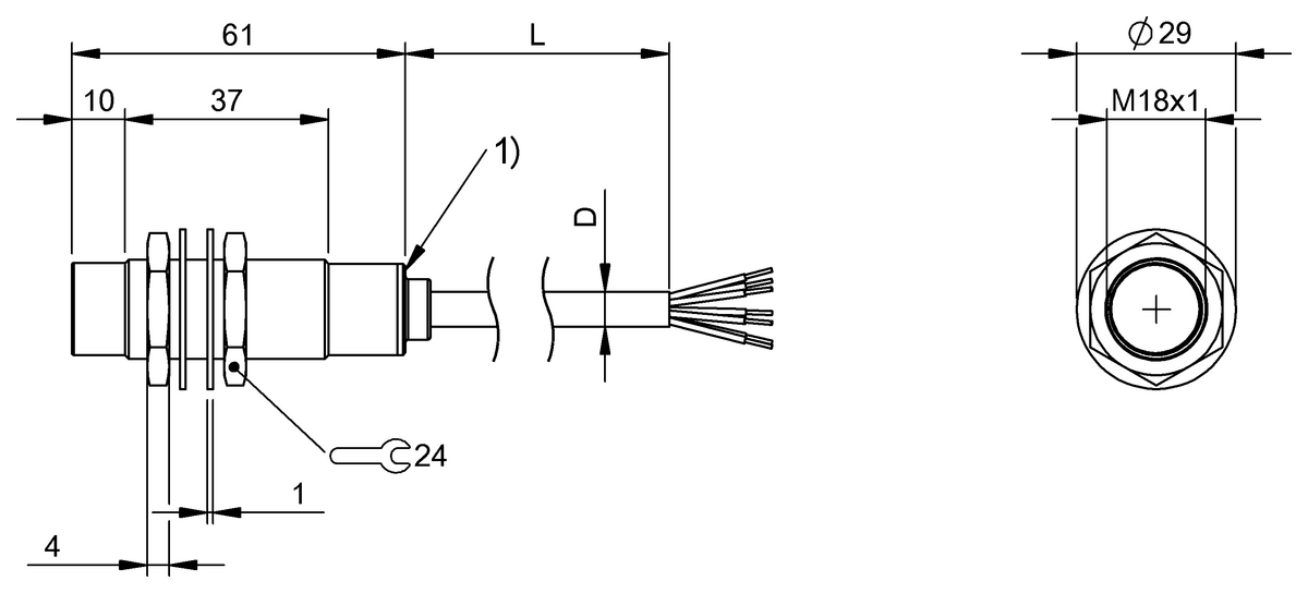 BIC007U - BIC 2I22-P2A02-M18MF2-EPX07-050 (Sinyal aktarımı için endüktif bağlayıcılar) - Görsel 2