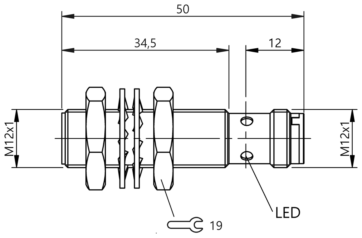 BES0624 - BES M12ME-PSC40A-S04G-W30 (Endüktif Faktör 1 sensörler) - Görsel 2