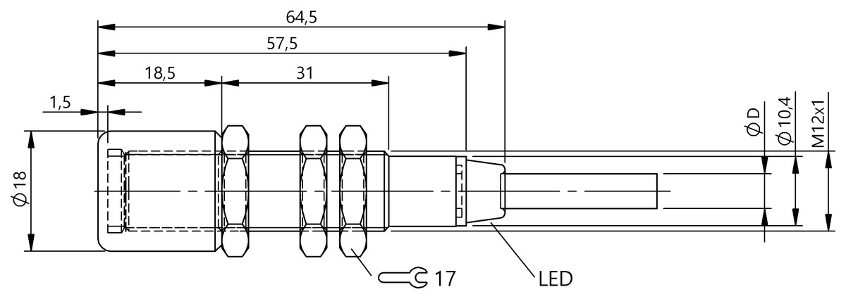 BES05L7 - BES M12MF2-PSC40F-BV02-EXE (Tehlikeli alanlar için endüktif sensörler) - Görsel 2