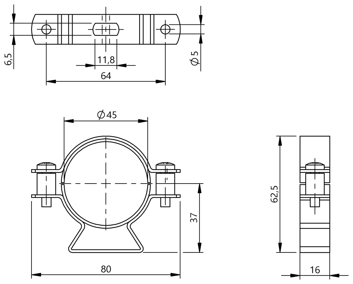 BAM0360 - BAM MC-XE-051-D45,0-3 (Evrensel braketler) - Görsel 2