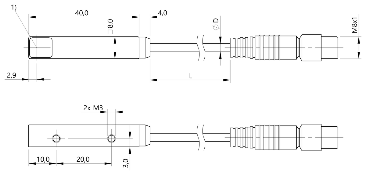 BOS026H - BOS Q08M-X-LS21-00,2-S49 (Karşılıklı tip sensörler) - Görsel 2