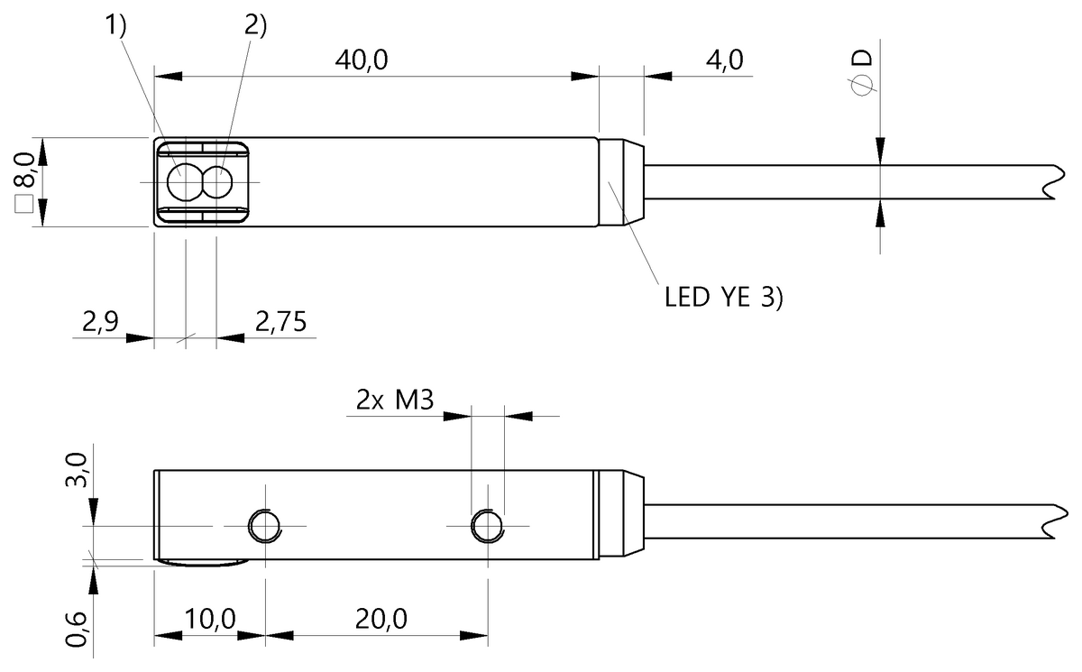 BOS026W - BOS Q08M-PS-KF21-02 (Işık düğmesi) - Görsel 2