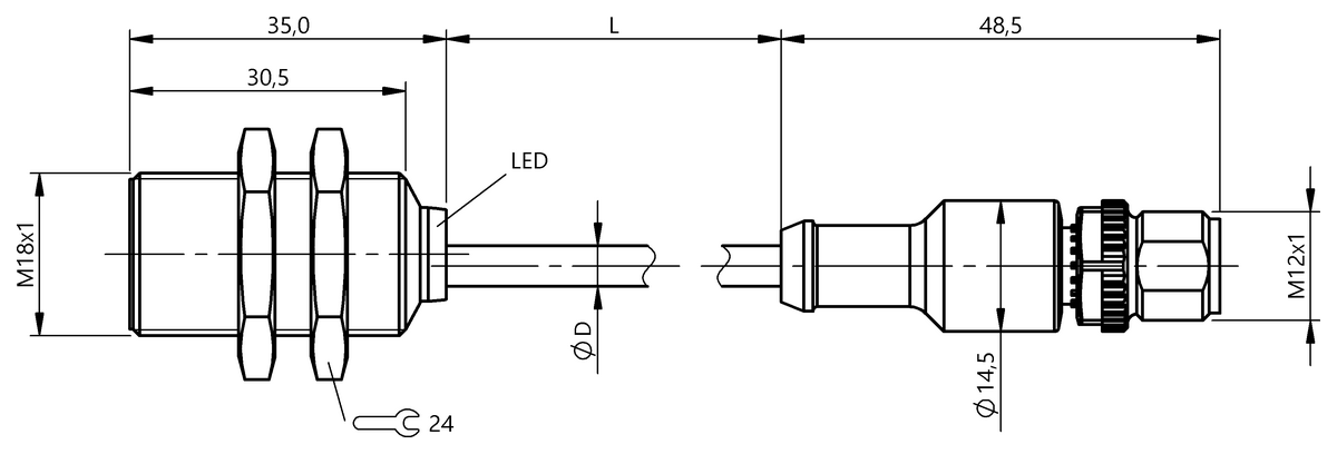 BES05AN - BES M18ME-PSC50B-BP00,2-GS04 (Endüktif yakınlık anahtarları) - Görsel 2