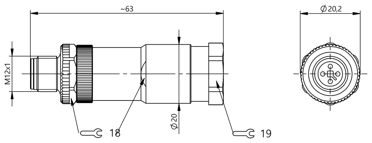 BCC0K7Z - BCC M434-0000-2T-000-61X4A5-000 (Kablo montaj konnektörleri) - Görsel 2