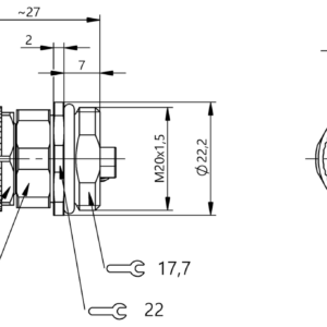BCC0KRN - BCC M455-0000-1A-RM144-000 (Flanş konnektörleri)
