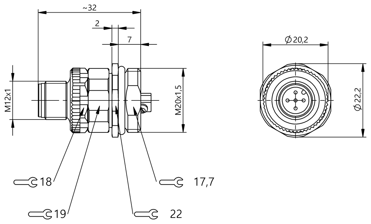 BCC0KRP - BCC M455-0000-2A-RM144-000 (Flanş konnektörleri)