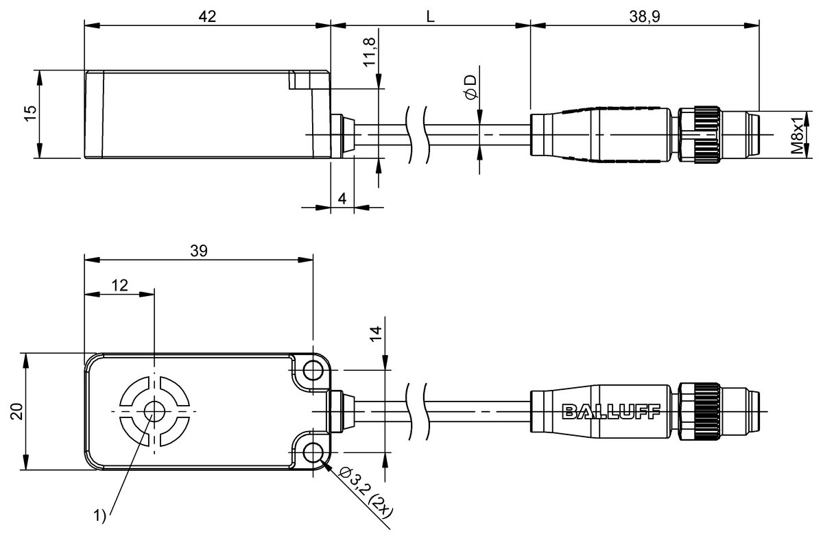 BAW0064 - BAW R14KC-UAD15F-BP00,15-GS75-506 (Endüktif mesafe sensörleri) - Görsel 2