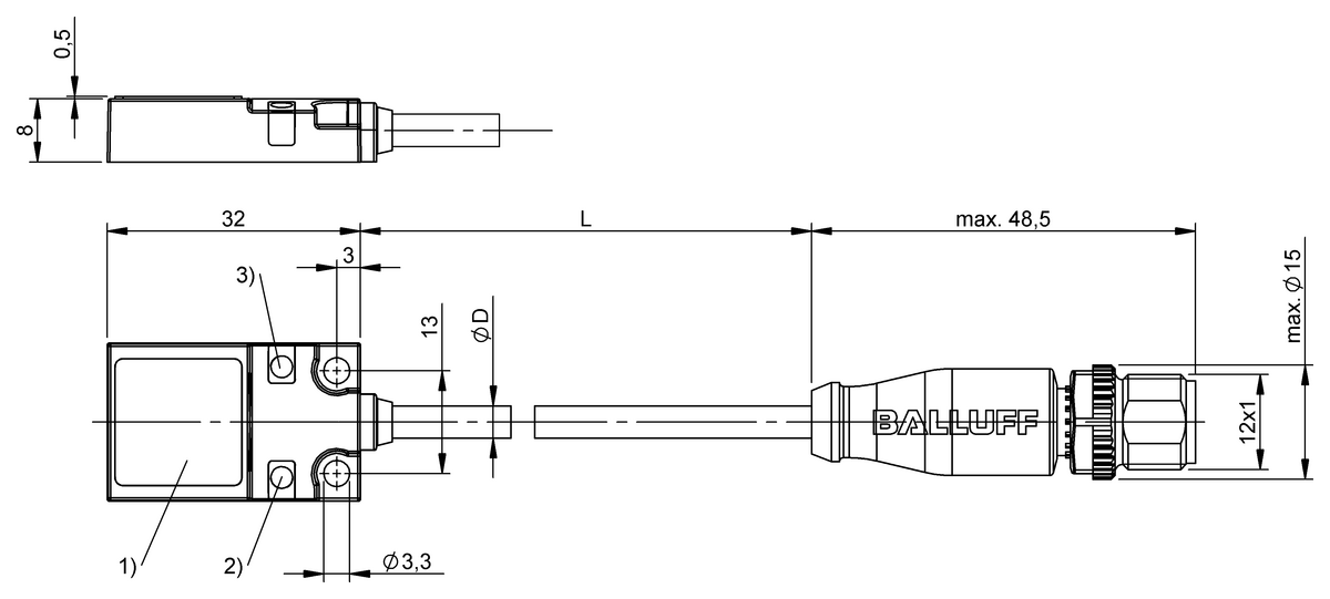 BES05PJ - BES R01ZC-PSC50B-BS00,3-GS04-W53 (Endüktif yakınlık anahtarları) - Görsel 2