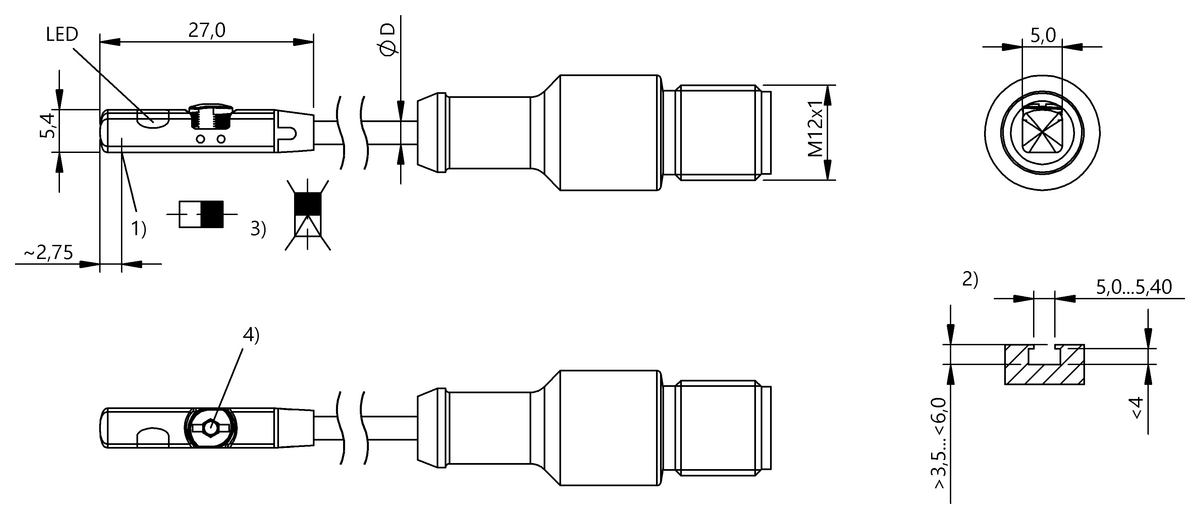 BMF00M6 - BMF 405KF-NS-C-2A-S4-00,3 (Farklı kanal şekilleri için silindir anahtarları) - Görsel 2