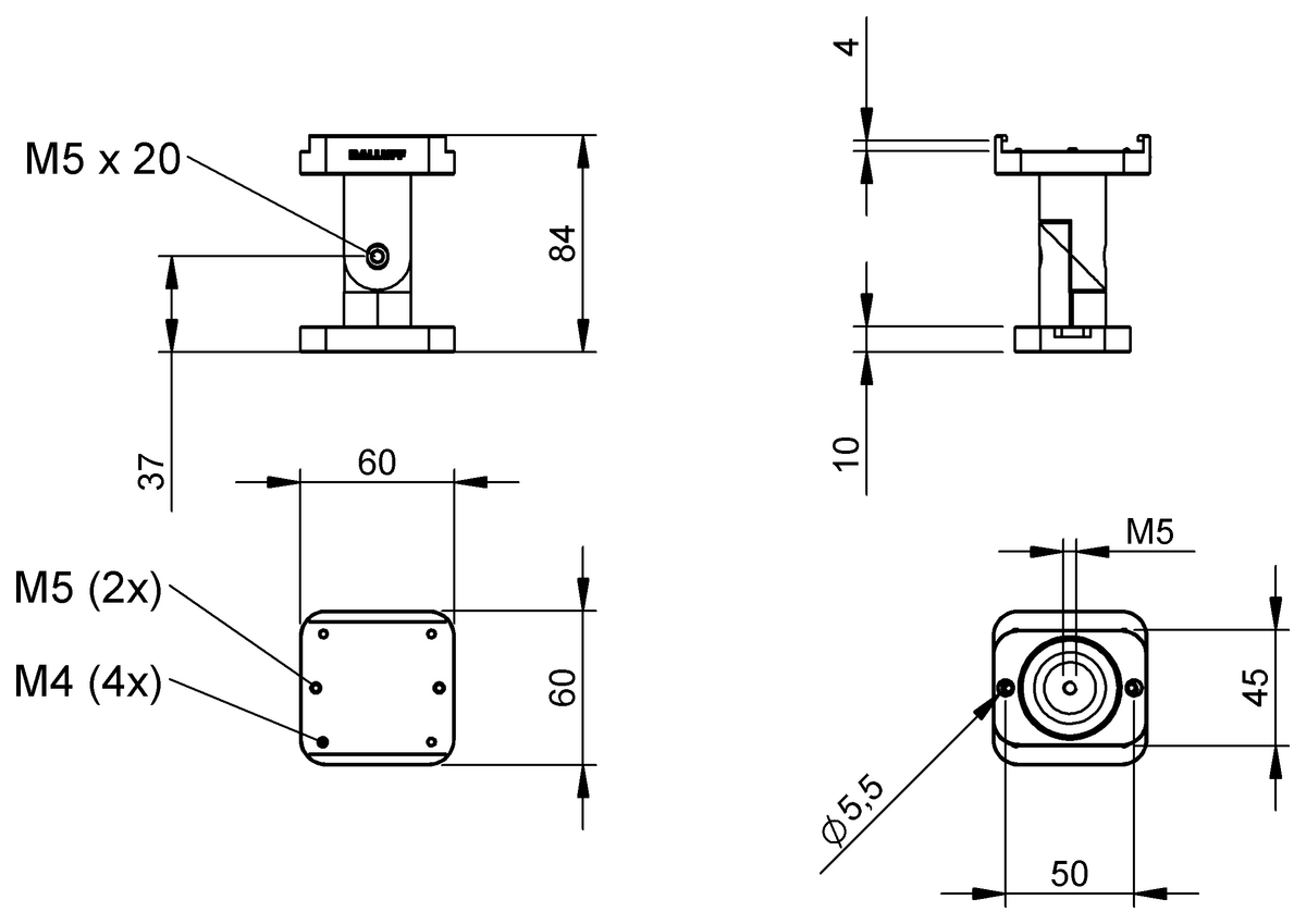 BAM03AC - BMS CUJ-M-S25-D050-02 (Görüş sensörleri ve ışıklar için braketler) - Görsel 2