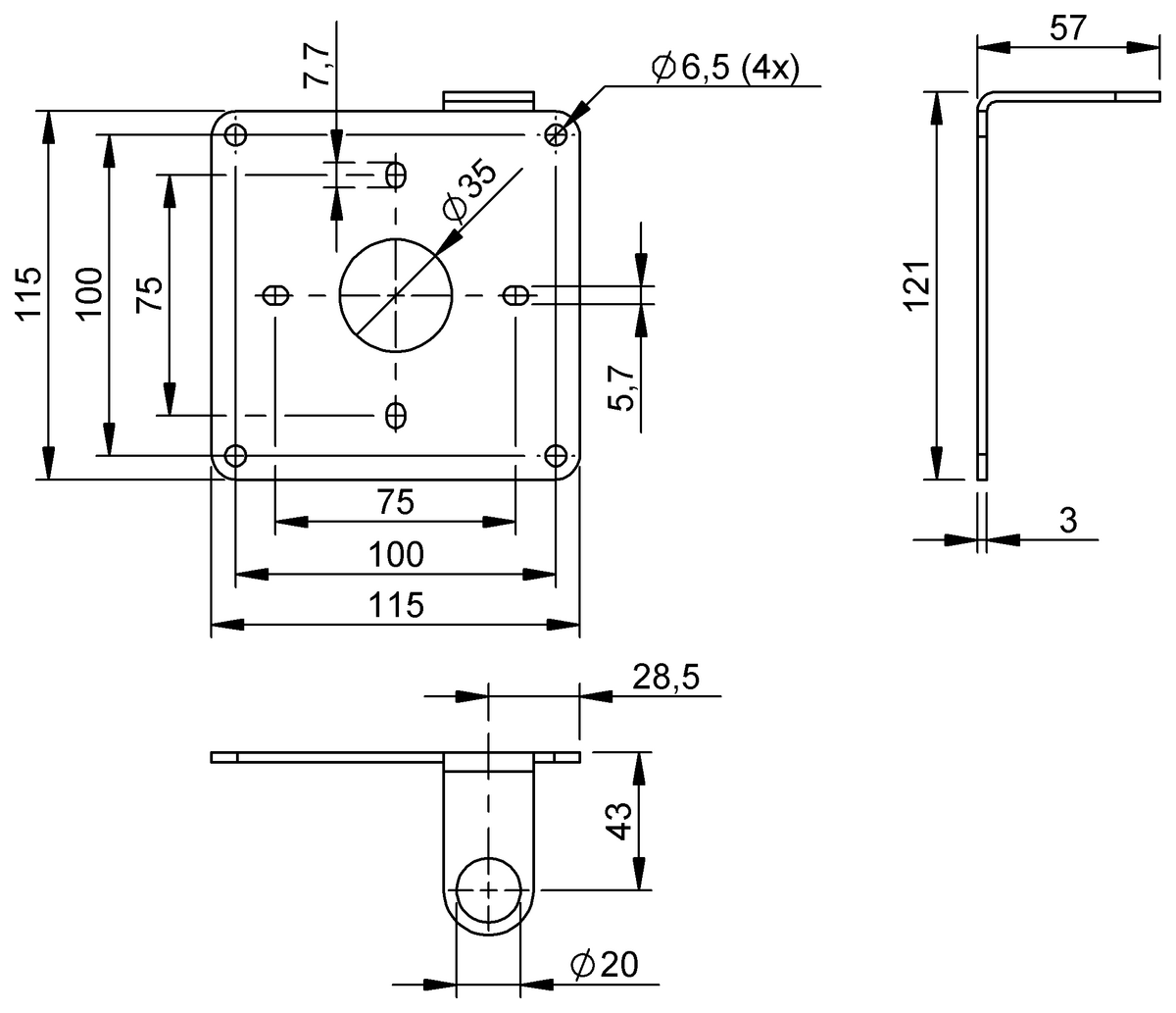 BAM03A7 - BAM MB-XA-052-001-4 (RFID sistemleri için braketler) - Görsel 2