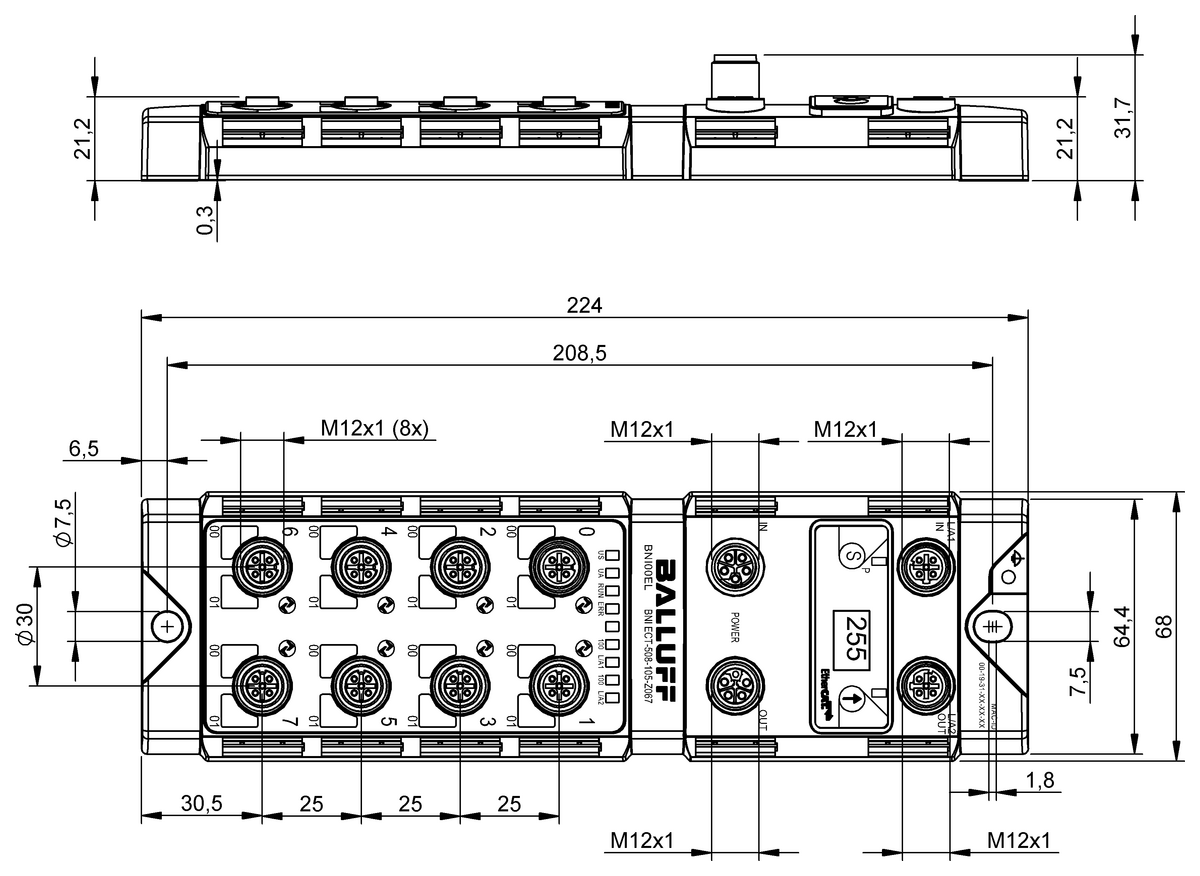 BNI00EL - BNI ECT-508-105-Z067 (EtherCAT için ağ blokları) - Görsel 2