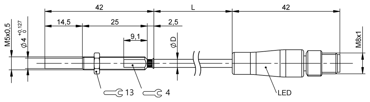 BES05ZU - BES M05EG-PSD08B-ES00,2-GS49-T-551 (Yüksek sıcaklığa dayanıklı endüktif sensörler) - Görsel 2