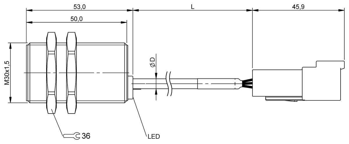 BES05YN - BES M30MI-PSC15B-BP00,15-Z07 (Endüktif yakınlık anahtarları) - Görsel 2