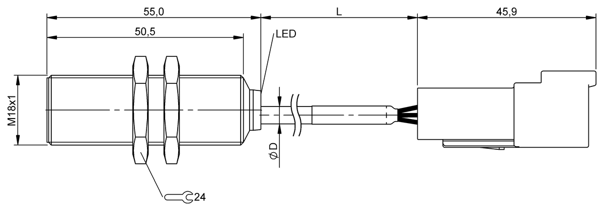BES05YF - BES M18MI-PSC80B-BP00,15-Z07 (Endüktif yakınlık anahtarları) - Görsel 2