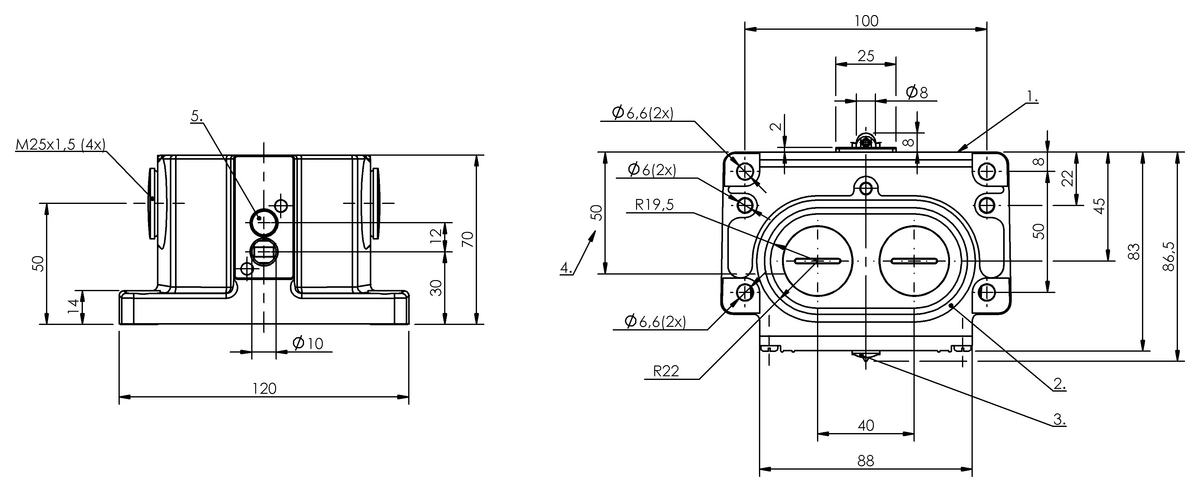 BNS00CL - BNS 819-D02-R12-100-55-FD-0852 (Karışık bağlantılar içeren çok konumlu kam sviçleri) - Görsel 2