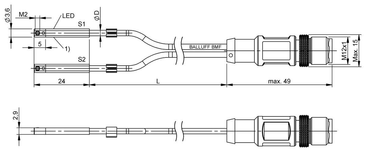 BMF00P8 - BMF 423K-AANS-C-2-SA95-P0-S4-00,3 (Farklı kanal şekilleri için silindir anahtarları) - Görsel 2