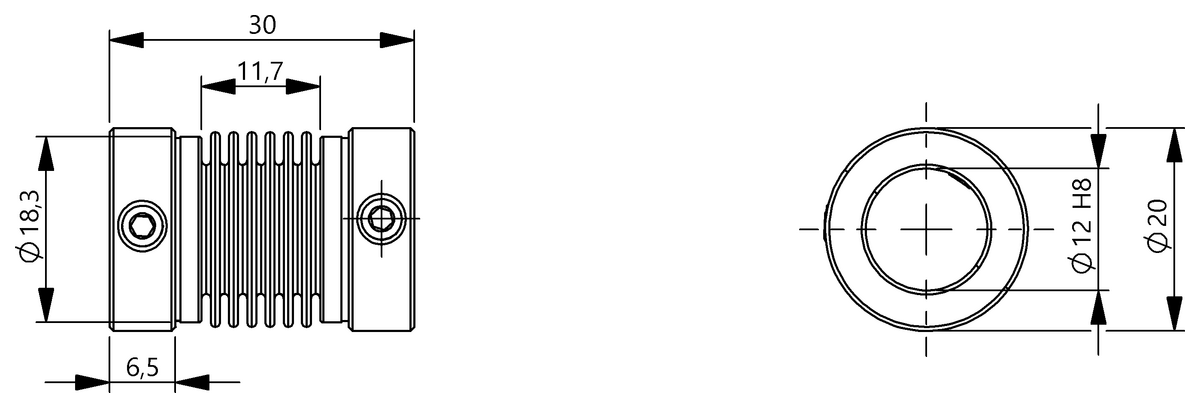 BAM03R4 - BAM AD-DG-021-D12,0/D12,0-1 (Mekanik aksesuarlar) - Görsel 2