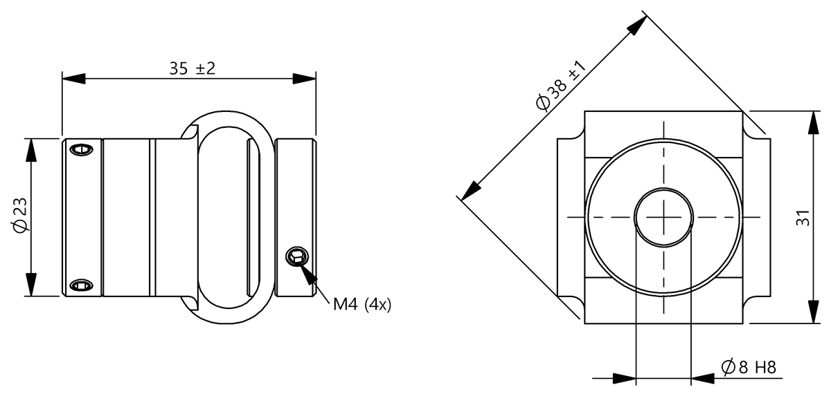 BAM03RF - BAM AD-DG-022-D08,0/D08,0-4 (Mekanik aksesuarlar) - Görsel 2