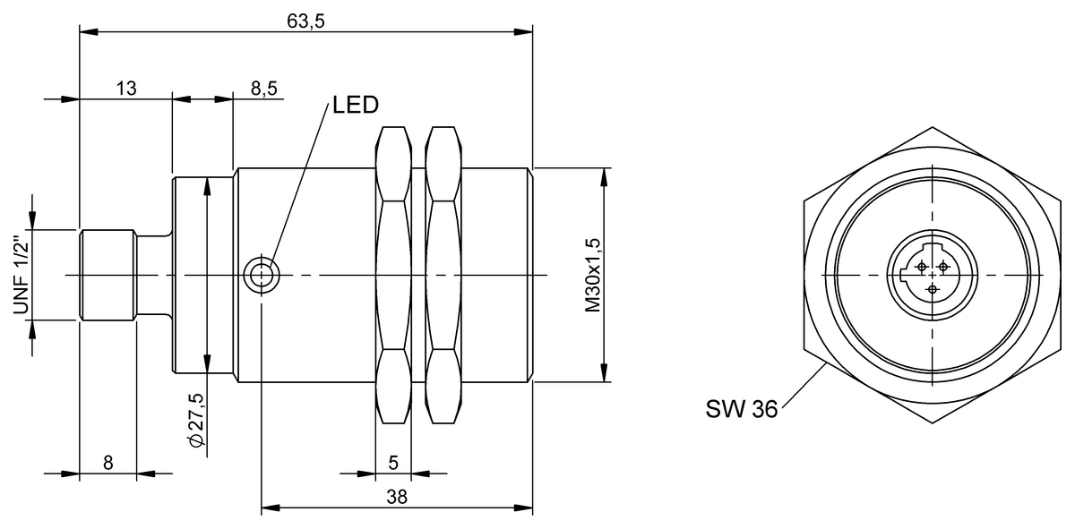 BES05ZR - BES M30MF2-UST10B-S21G (Endüktif yakınlık anahtarları) - Görsel 2