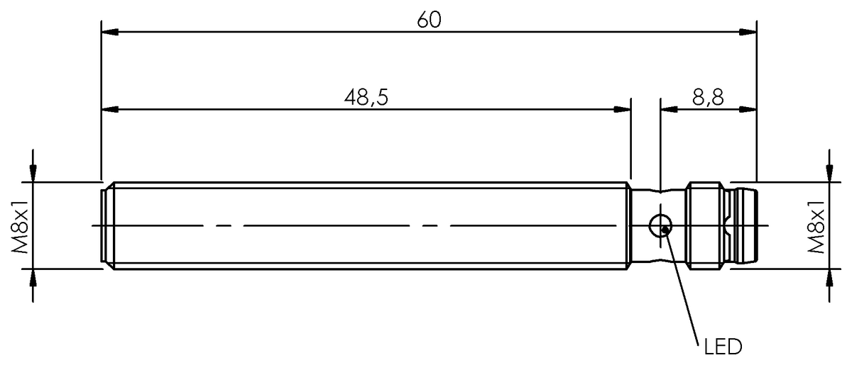 BES05ZY - BES M08MI-PSC15A-S49G (Endüktif Faktör 1 sensörler) - Görsel 2