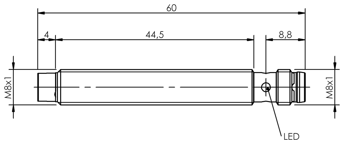 BES05ZZ - BES M08MH-PSC30E-S49G (Endüktif Faktör 1 sensörler) - Görsel 2