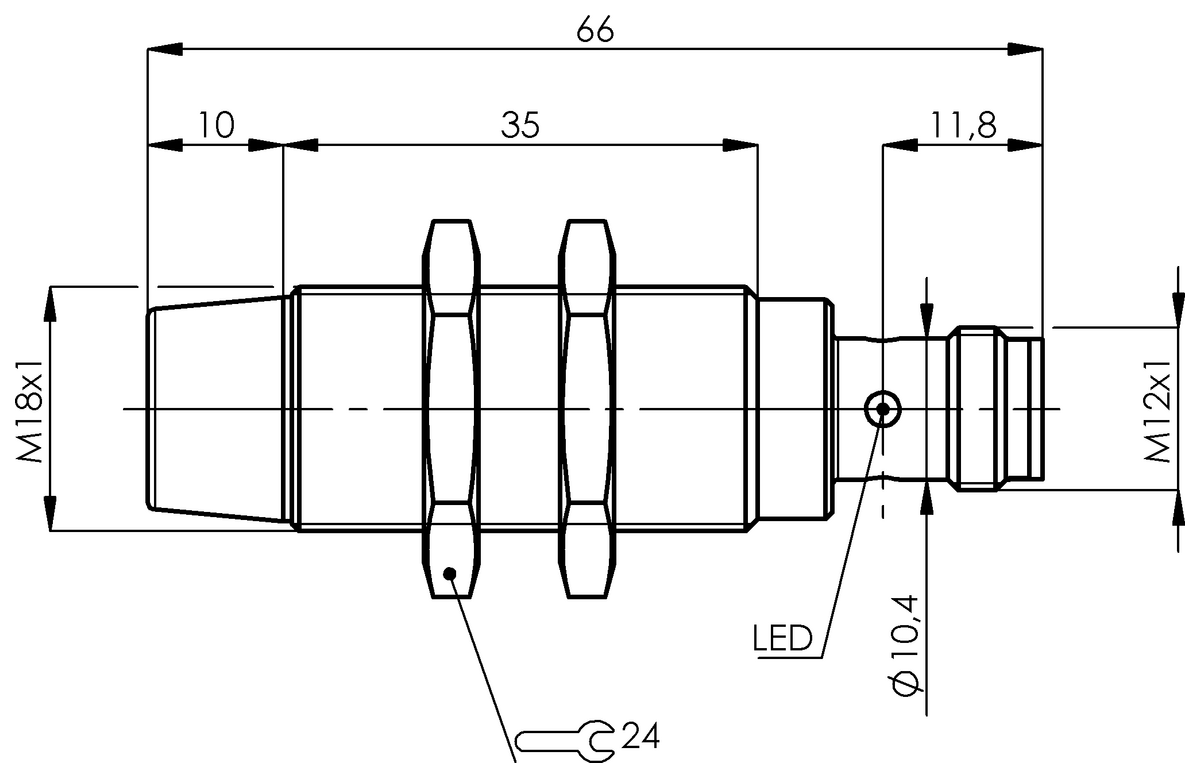 BES0601 - BES M18EH1-L01C12F-S04G-L04 (Endüktif yakınlık anahtarları) - Görsel 2