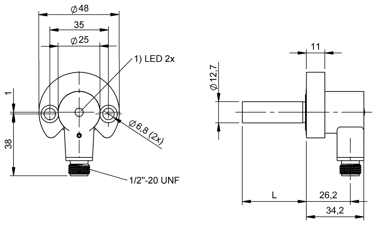 BES05Z7 - BES 516-200-S8/1.250"-S21 (Yüksek basınca dayanıklı endüktif sensörler) - Görsel 2