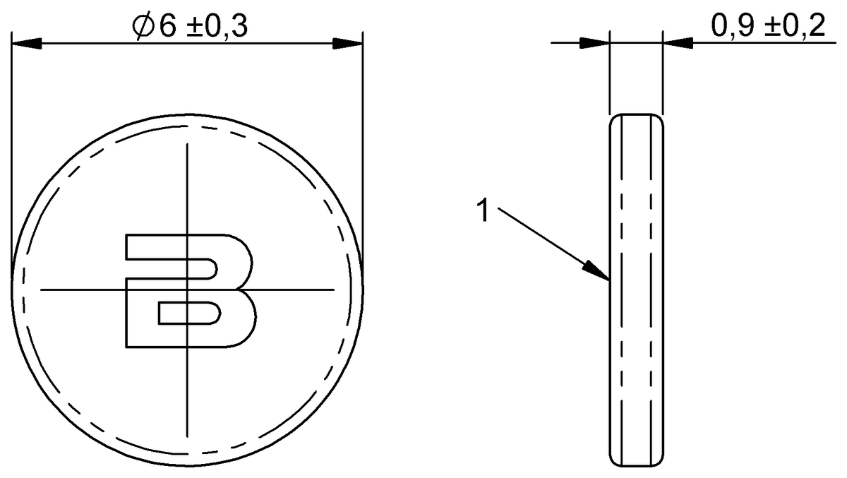 BIS01FH - BIS M-1B3-03/A (RFID HF etiketleri (13.56 MHz)) - Görsel 2