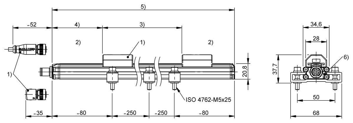 BTL3Z9C - BTL PF1400-0250-C15AE0A0-000S15 (Profil tasarımlı manyetostriktif lineer konum sensörleri) - Görsel 2