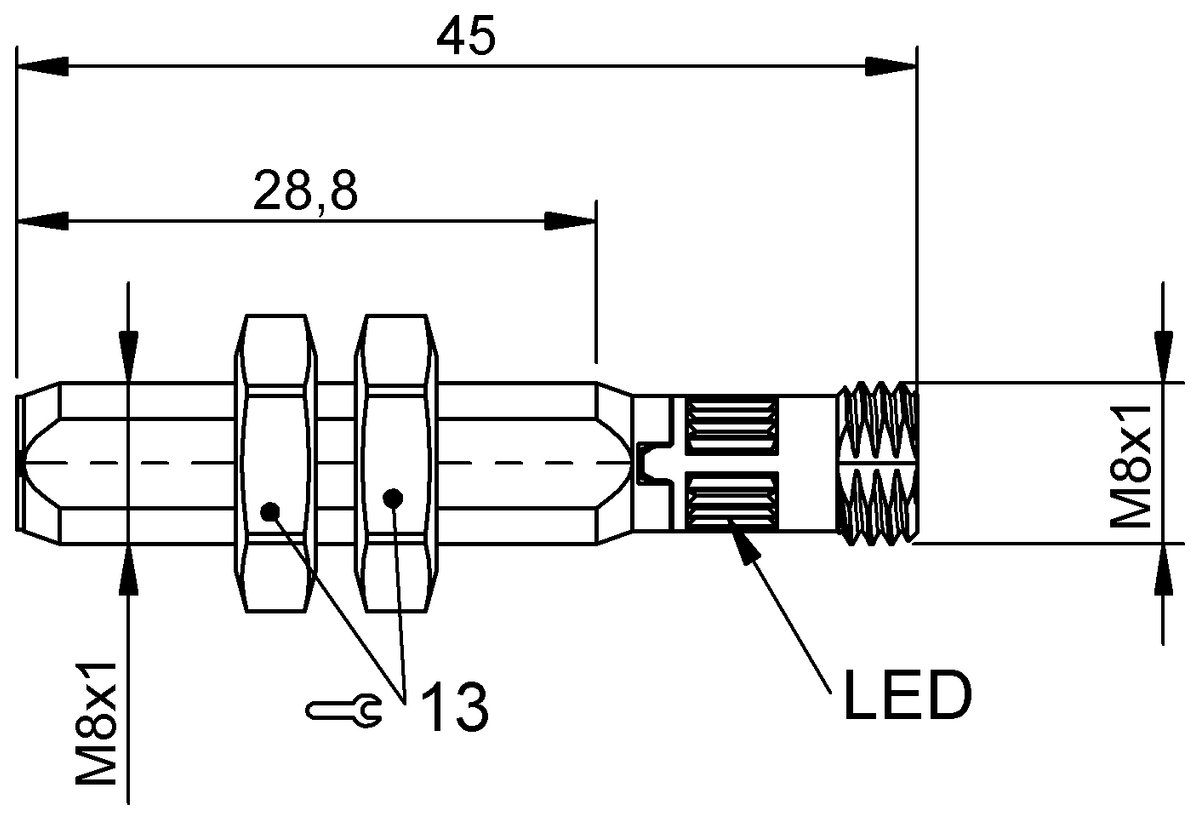 BES060N - BES M08ZE1-PSC20B-S49G (Endüktif yakınlık anahtarları) - Görsel 2