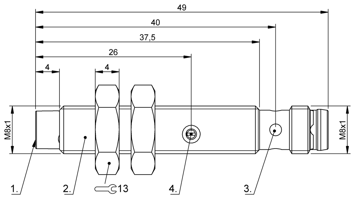 BCS01AW - BCS M08B4F1-GOC40G-S49G (Kapasitif seviye sensörleri) - Görsel 2