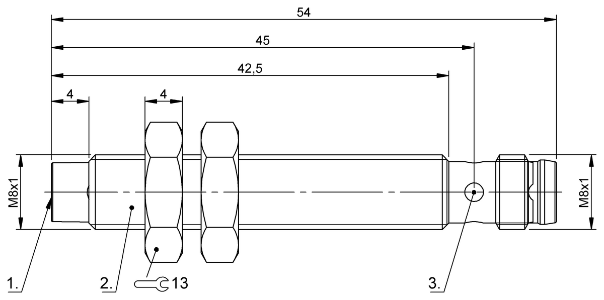 BCS01C5 - BCS M08B4G1-PIC40G-S75G (Kapasitif seviye sensörleri) - Görsel 2